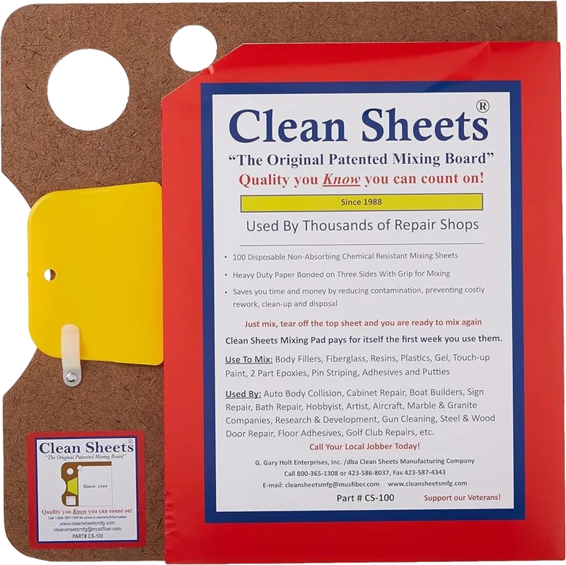 Body Filler Clean Sheets Mixing Board