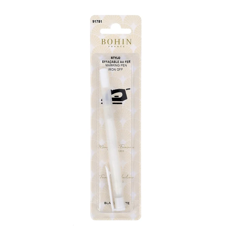 Bohin Heat Erasable Pen in White