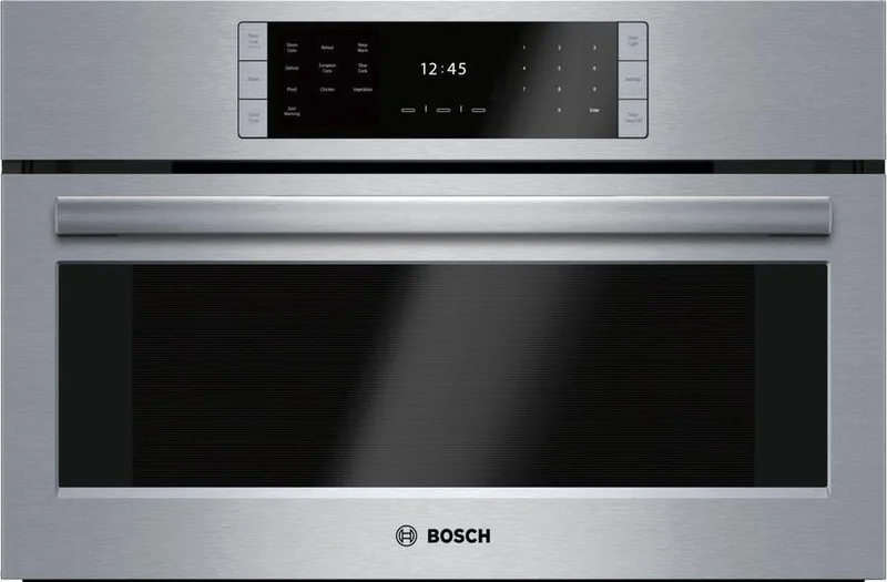 Bosch - 1.4 cu. ft Steam Wall Oven in Stainless Steel - HSLP451UC Stainless