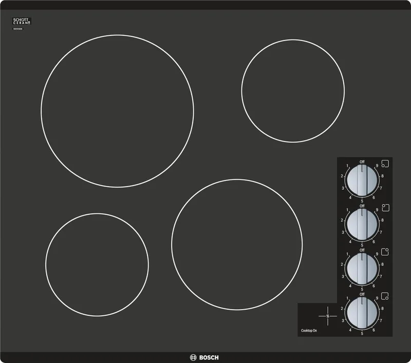 Bosch - 23 inch wide Electric Cooktop in Black - NEM5466UC Black