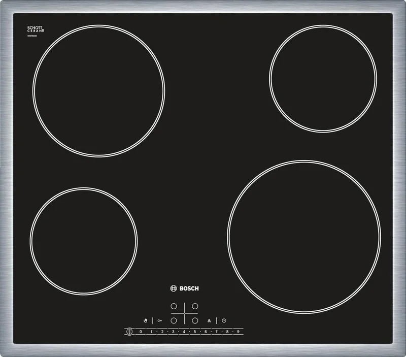 Bosch - 23 inch wide Electric Cooktop in Black Stainless - NET5466SC Black Stainless