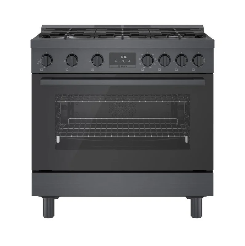 Bosch - 3.5 cu. ft Dual Fuel Range in Stainless - HDS8645C Stainless