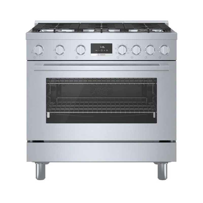 Bosch - 3.5 cu. ft Dual Fuel Range in Stainless - HDS8655C Stainless
