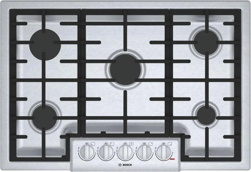 Bosch - 30 inch wide Gas Cooktop in Stainless Steel - NGM8056UC Stainless