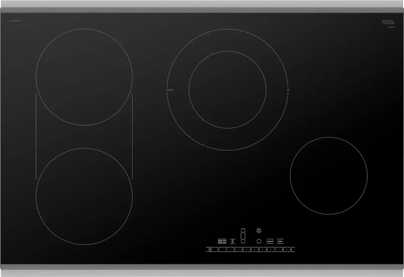 Bosch - 31 inch wide Electric Cooktop in Black - NET8069SUC Black