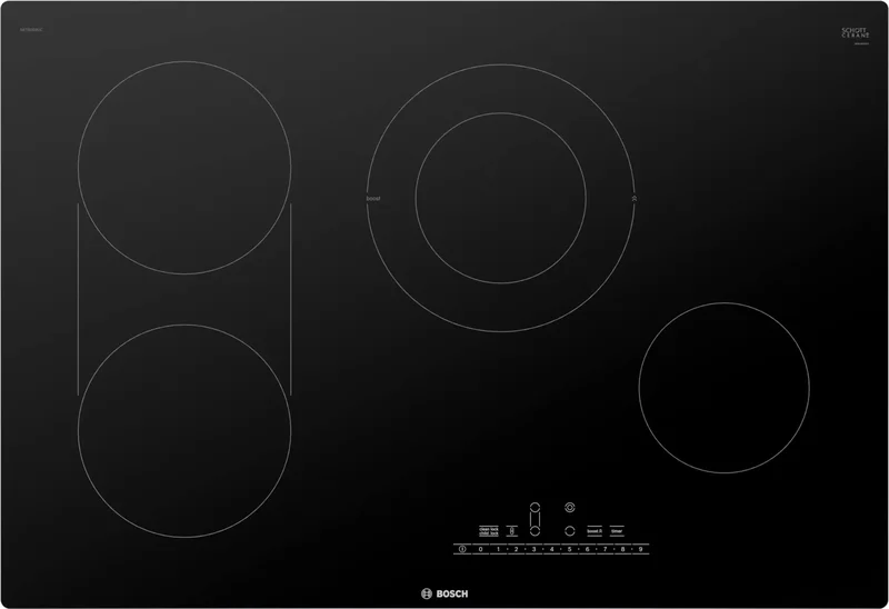 Bosch - 31 inch wide Electric Cooktop in Black - NET8069UC Black