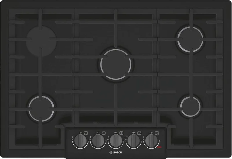 Bosch - 31 inch wide Gas Cooktop in Black - NGM8046UC Black