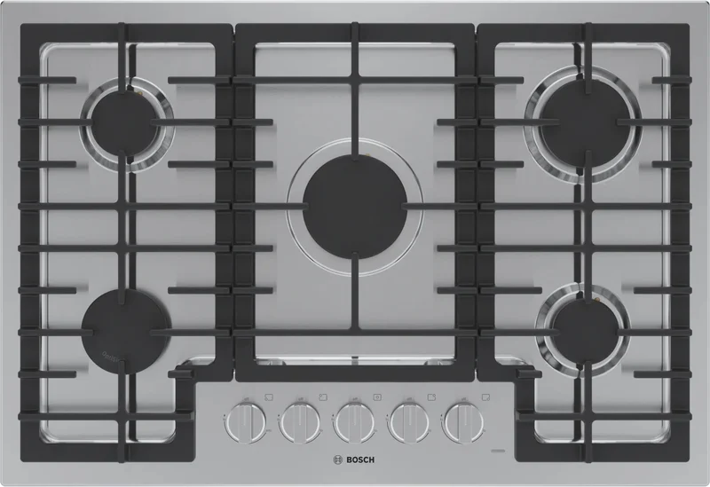 Bosch - 31 inch wide Gas Cooktop in Stainless - NGM5058UC Stainless
