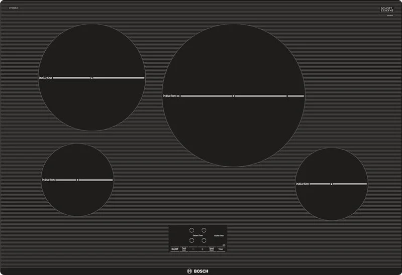 Bosch - 31 inch wide Induction Cooktop in Black - NIT5068UC Black