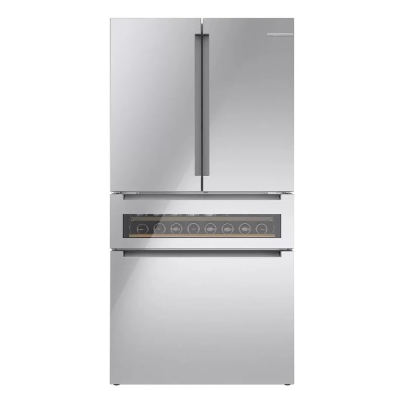 Bosch - 35.625 Inch 20.5 cu. ft French Door Refrigerator in Stainless - B36CL81ENG Stainless