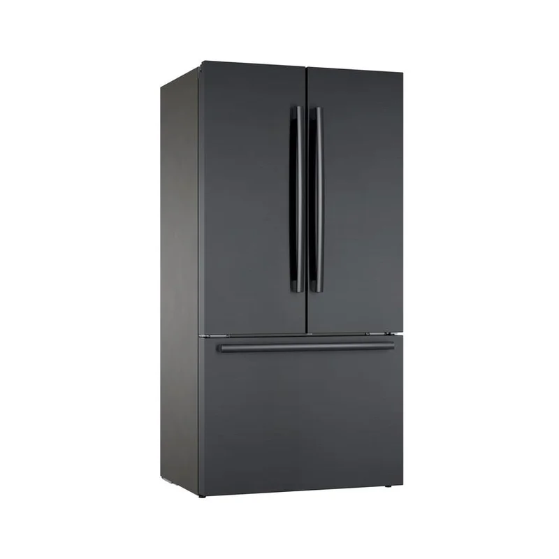 Bosch - 35.625 Inch 20.8 cu. ft French Door Refrigerator in Black Stainless - B36CT80SNB Black Stainless
