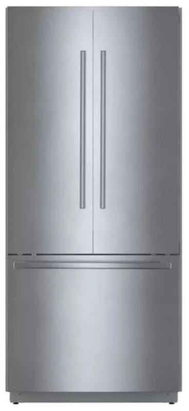 Bosch - 35.75 Inch 19.4 cu. ft Built In / Integrated French Door Refrigerator in Stainless - B36BT935NS Stainless