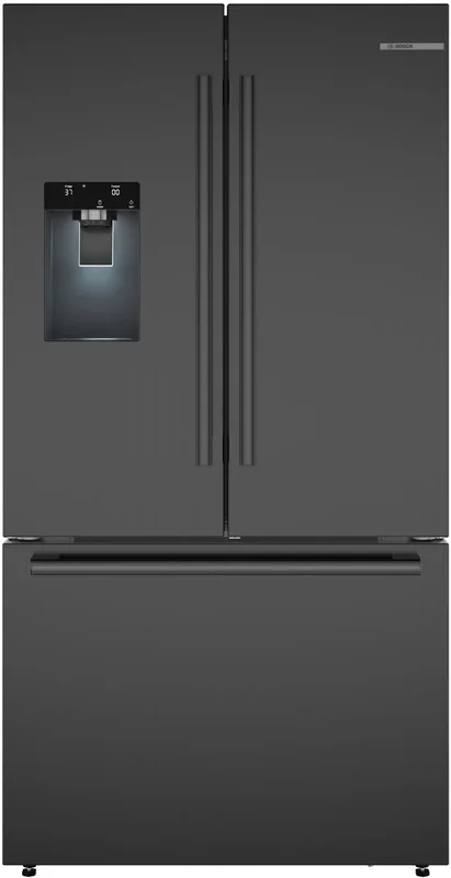 Bosch - 36 Inch 21.6 cu. ft French Door Bottom Mount Refrigerator in Black Stainless - B36CD52SNB Black Stainless