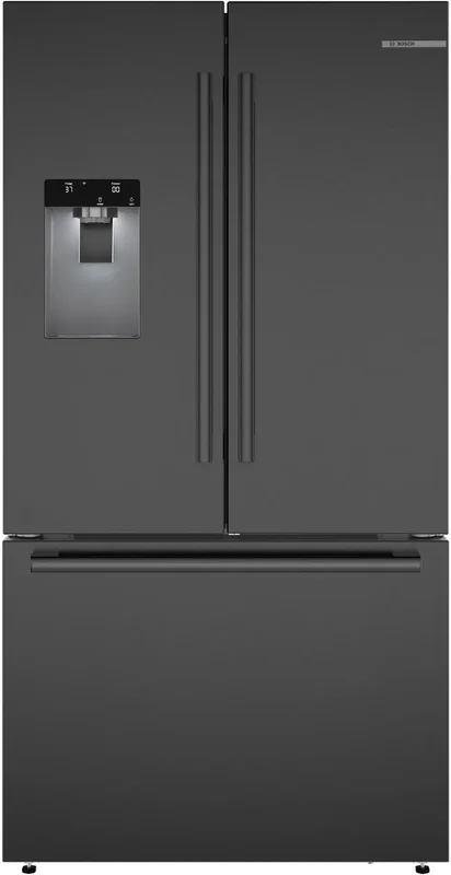 Bosch - 36 Inch 26 cu. ft French Door Bottom Mount Refrigerator in Black Stainless - B36FD52SNB Black Stainless