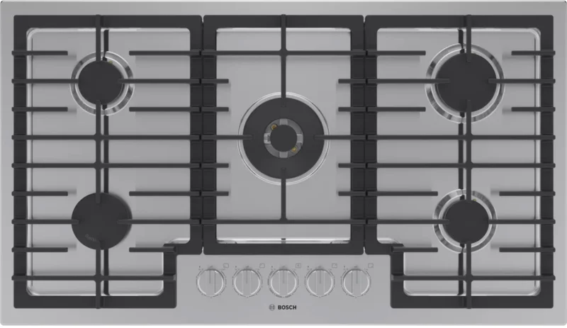 Bosch - 37 Inch Gas Cooktop in Stainless - NGM8659UC Stainless