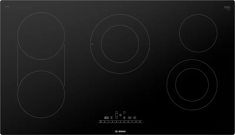 Bosch - 37 inch wide Electric Cooktop in Black - NET8669UC Black