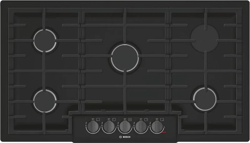 Bosch - 37 inch wide Gas Cooktop in Black - NGM8646UC Black