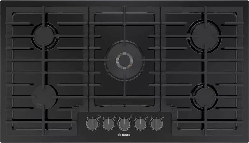 Bosch - 37 inch wide Gas Cooktop in Black - NGM8648UC Black