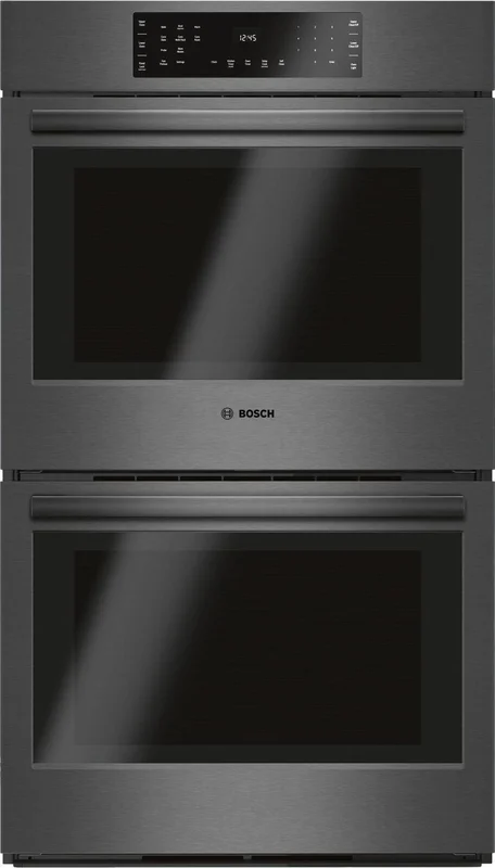 Bosch - 4.6 cu. ft Double Wall Oven in Black Stainless - HBL8642UC Black Stainless