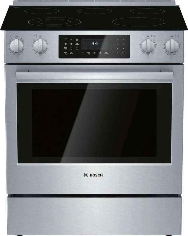 Bosch - 4.6 cu. ft Electric Range in Stainless - HEI8056C Stainless