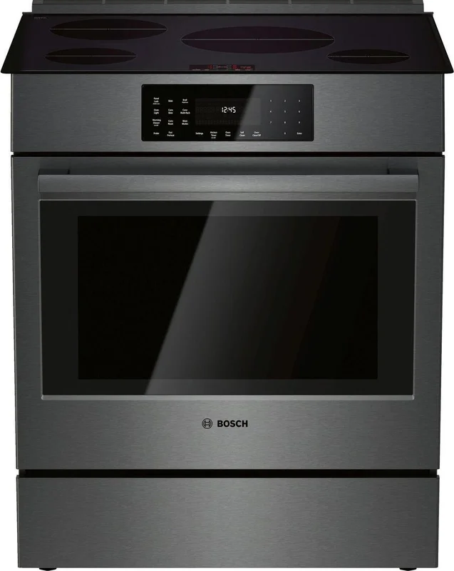 Bosch - 4.6 cu. ft Induction Range in Black Stainless - HII8046C Black Stainless