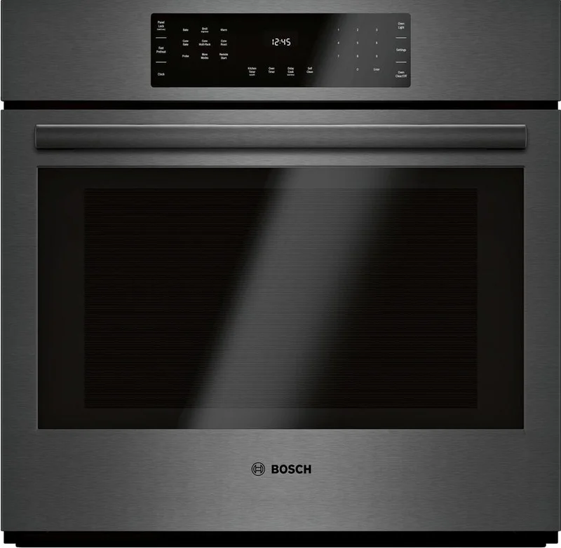 Bosch - 4.6 cu. ft Single Wall Oven in Black - HBL8443UC Black