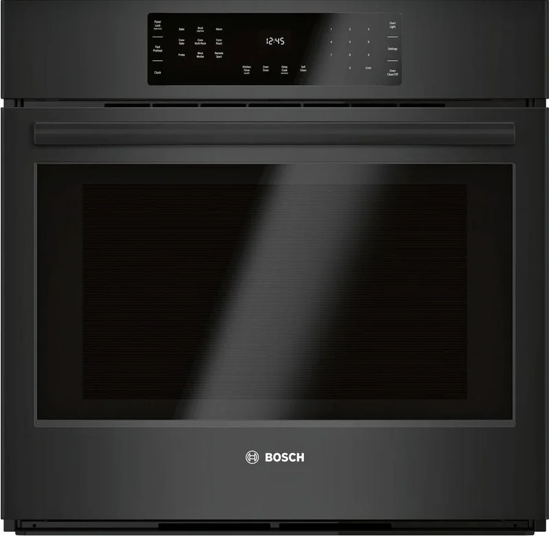 Bosch - 4.6 cu. ft Single Wall Oven in Black - HBL8463UC Black