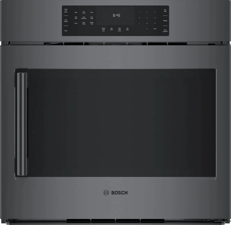 Bosch - 4.6 cu. ft Single Wall Oven in Black Stainless - HBL8444RUC Black Stainless