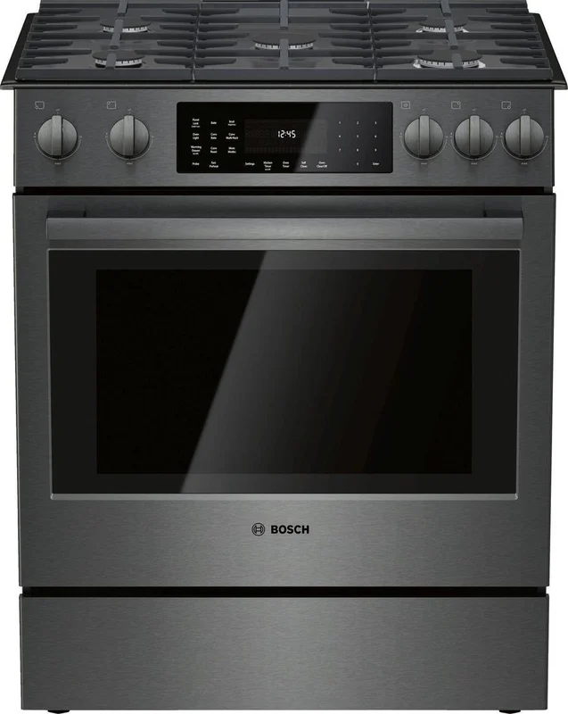 Bosch - 4.8 cu. ft Gas Range in Black Stainless - HGI8046UC Black Stainless