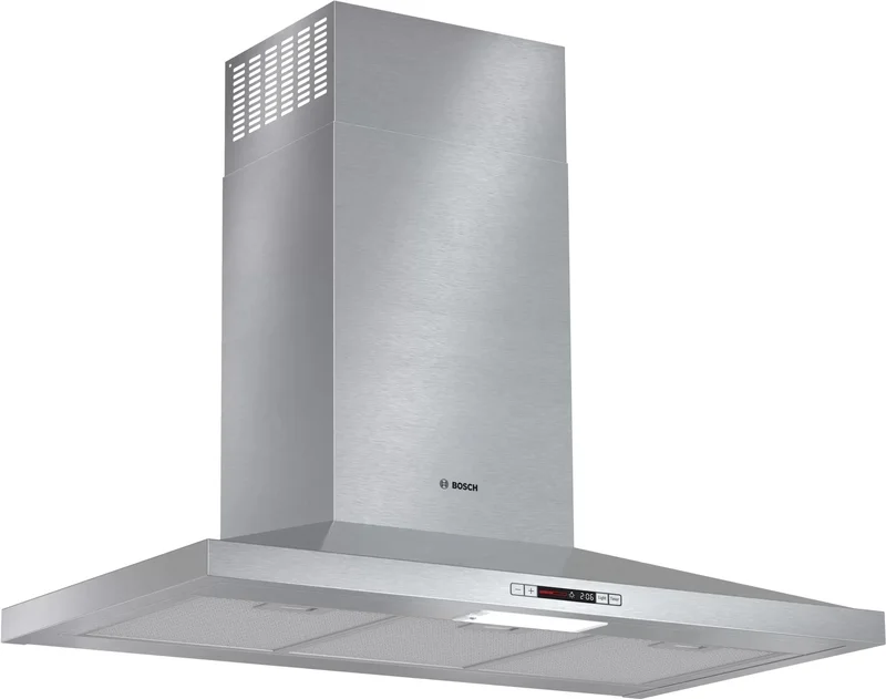 Bosch - 42.6 Inch CFM Wall Mount and Chimney Range Vent in Stainless - HCP36E51UC Stainless