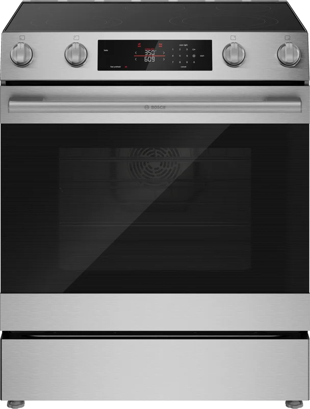 Bosch - 5.8 cu. ft Electric Range in Stainless - HEF3050MC Stainless