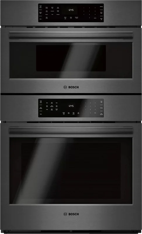 Bosch - 6.2 cu. ft Combination Wall Oven in Black Stainless - HBL8743UC Black Stainless
