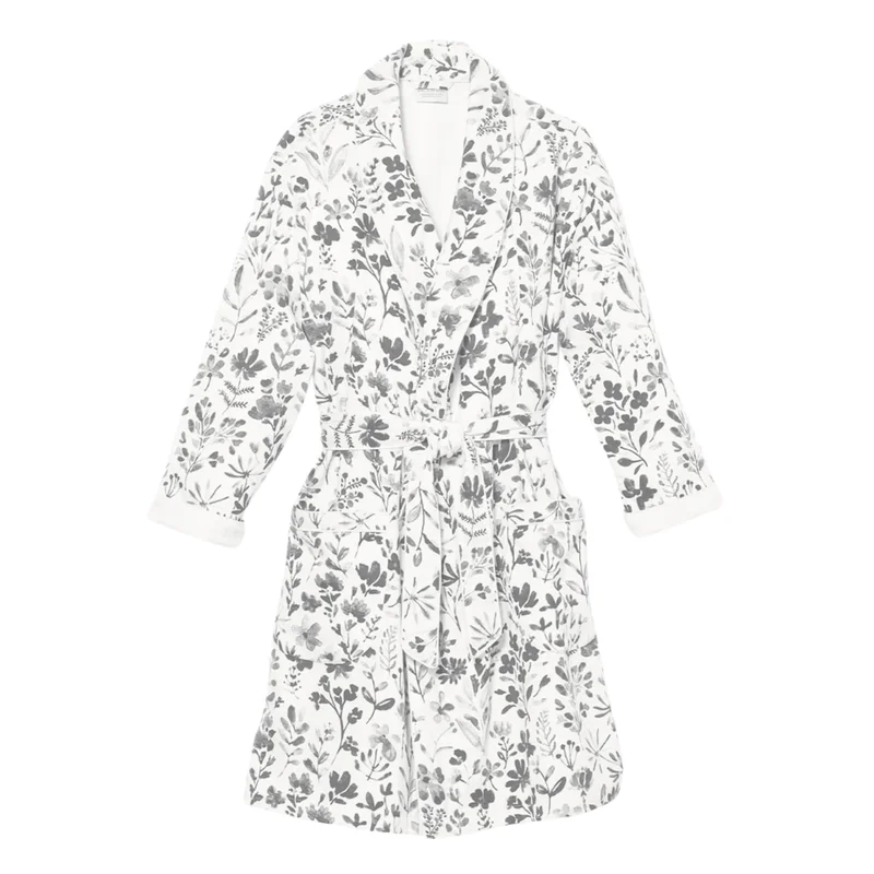 Botanical Pewter Bathrobe, 2 Sizes