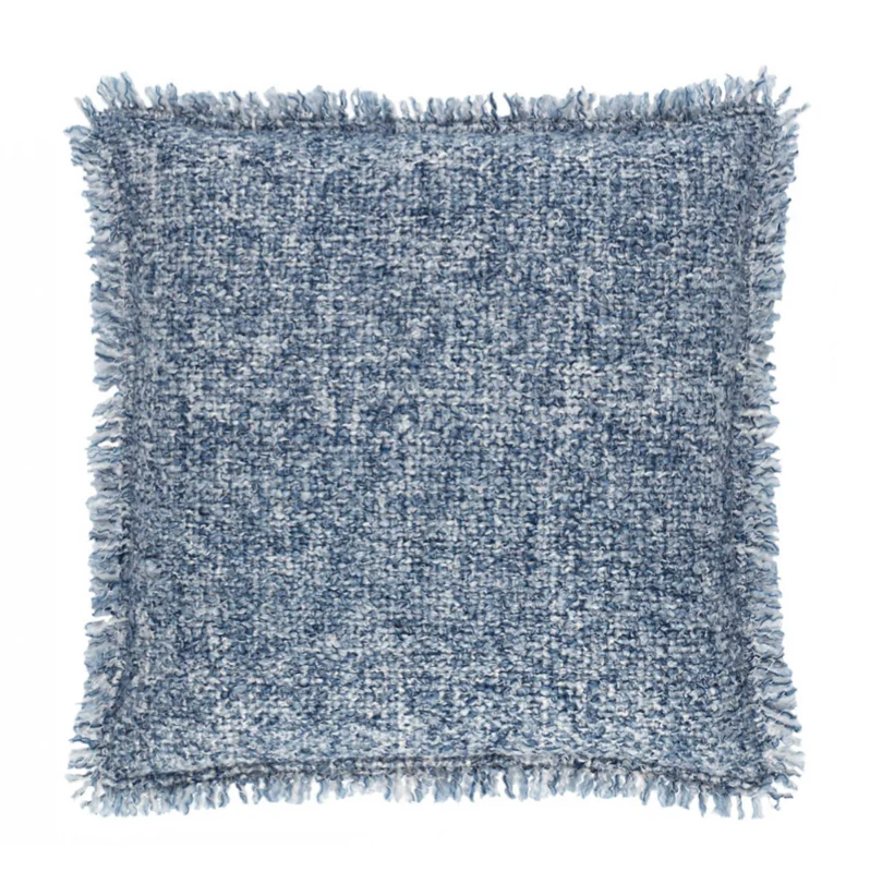 Boucle Indoor/Outdoor Pillow- Navy, 20" x 20"