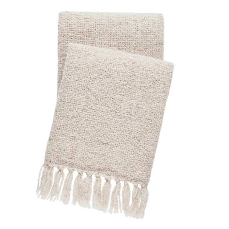 Boucle Indoor/Outdoor Throw, Natural