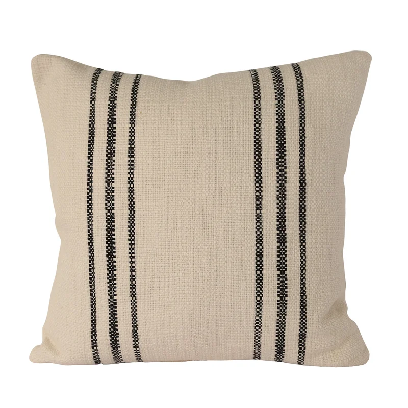 Bowen Pillow - Black/White Stripe, 3 Sizes
