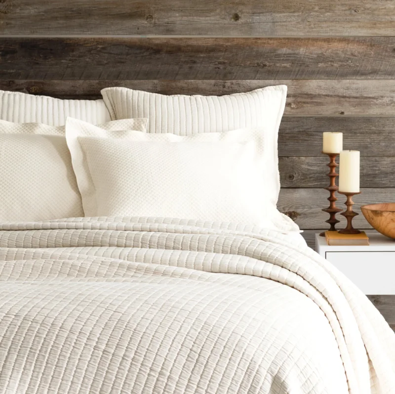 Boyfriend Matelasse Collection, Ivory