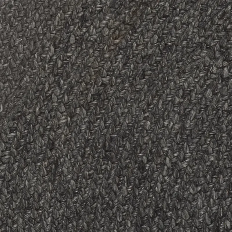 Braid Round Rug, Charcoal