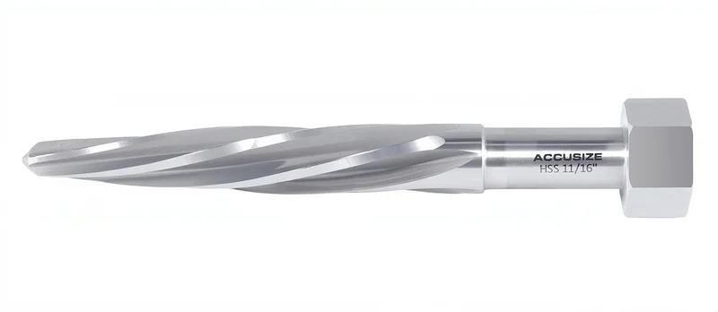 Bridge Reamer, H.S.S. Aligning Reamer, Spiral Flute, Hex Shank