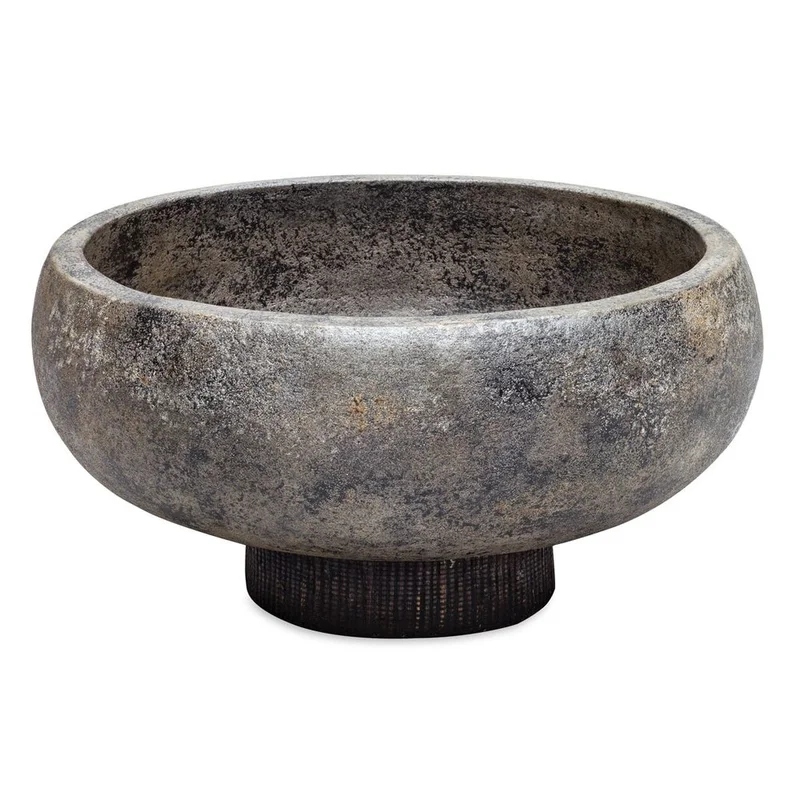 Brixton Bowl, Aged Black, 14"W X 7"H X 14"D
