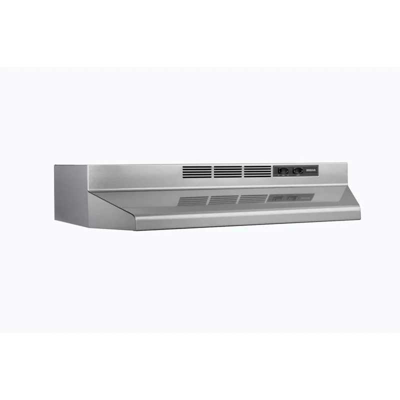 Broan - 24 Inch 230 CFM Under Cabinet Range Vent in Stainless - BU224SF Stainless