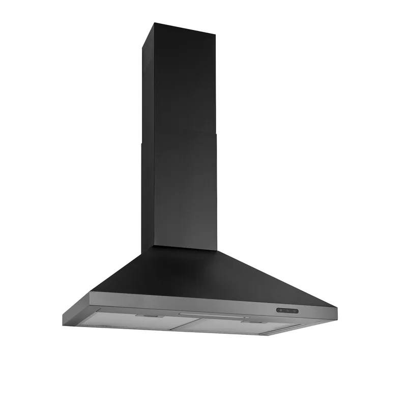 Broan - 30 Inch 460 CFM Wall Mount and Chimney Range Vent in Black Stainless - EW4830BLS Black Stainless