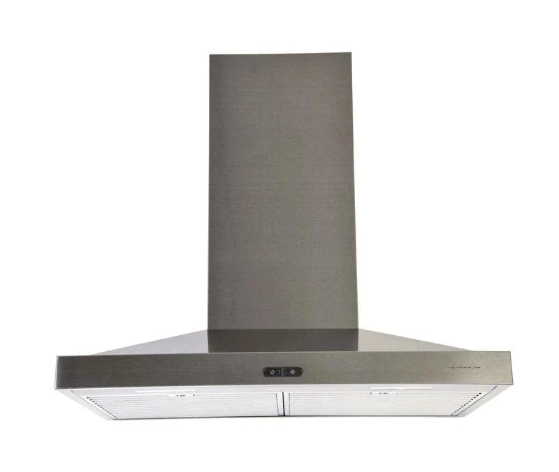 Broan - 36 Inch 600 CFM Wall Mount and Chimney Range Vent in Black Stainless - VCS55036BSL Black Stainless