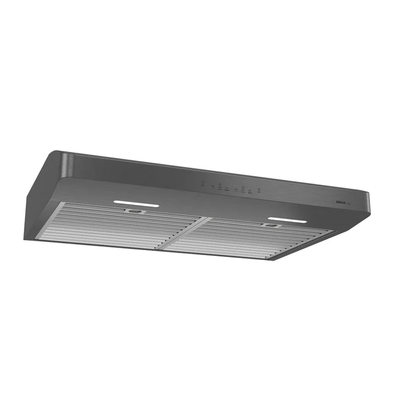 Broan - 36 Inch 650 CFM Under Cabinet Range Vent in Black Stainless - ERLE136BLS Black Stainless