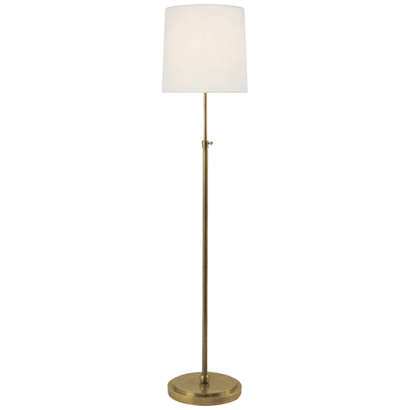 Bryant Floor Lamp, Antique Brass