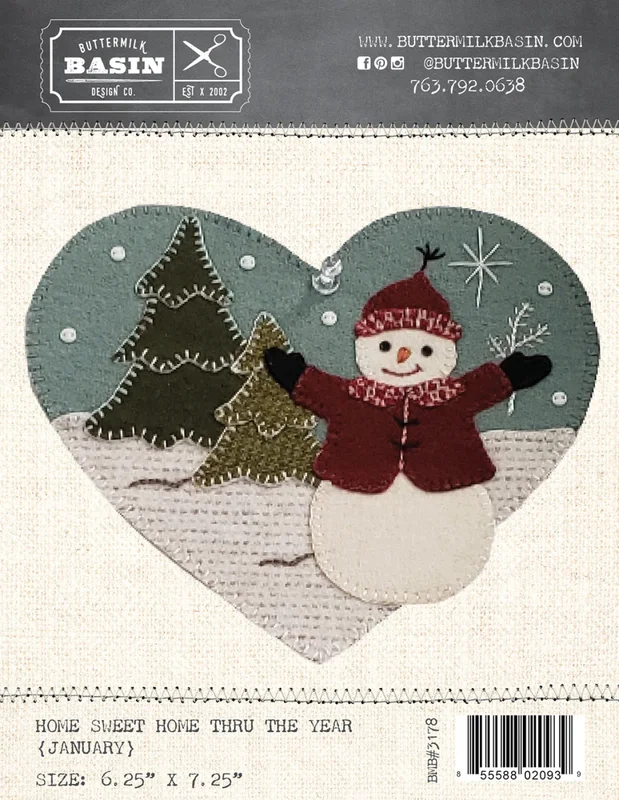 BUTTERMILK BASIN: Home Sweet Home Thru the Year Pattern-January