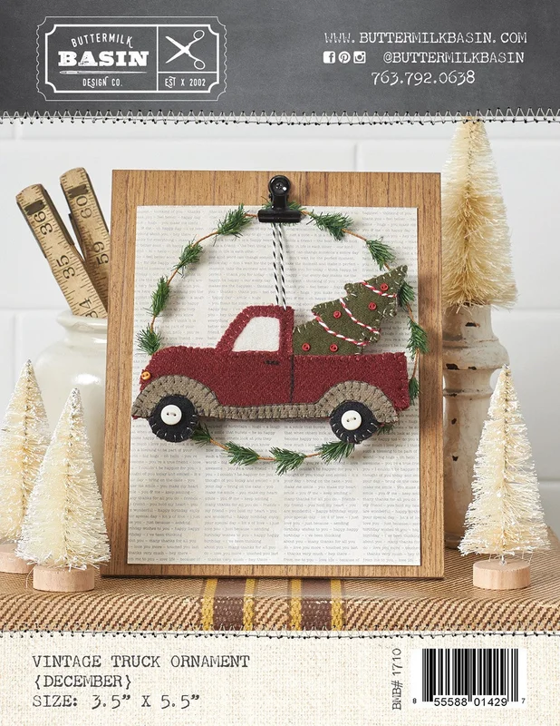 BUTTERMILK BASIN: Vintage Truck Ornament-December