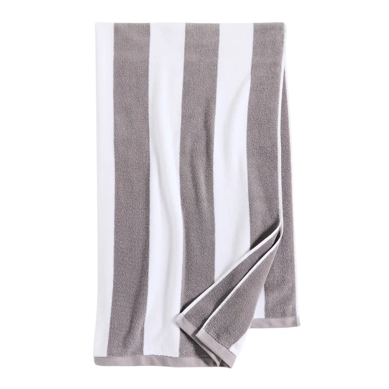 Cabana Stripe Beach Towel, Grey