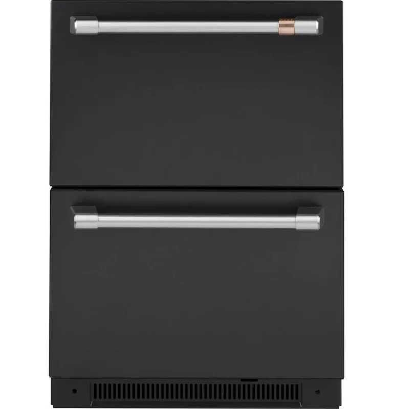 Caf - 23.875 Inch 5.7 cu. ft Built In / Integrated Drawer Refrigerator in Black - CDE06RP3ND1 Black