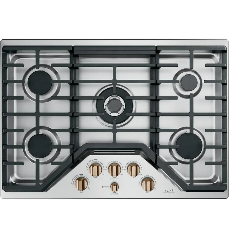 Caf - 30 inch wide Gas Cooktop in Stainless - CGP95303MS2 Stainless
